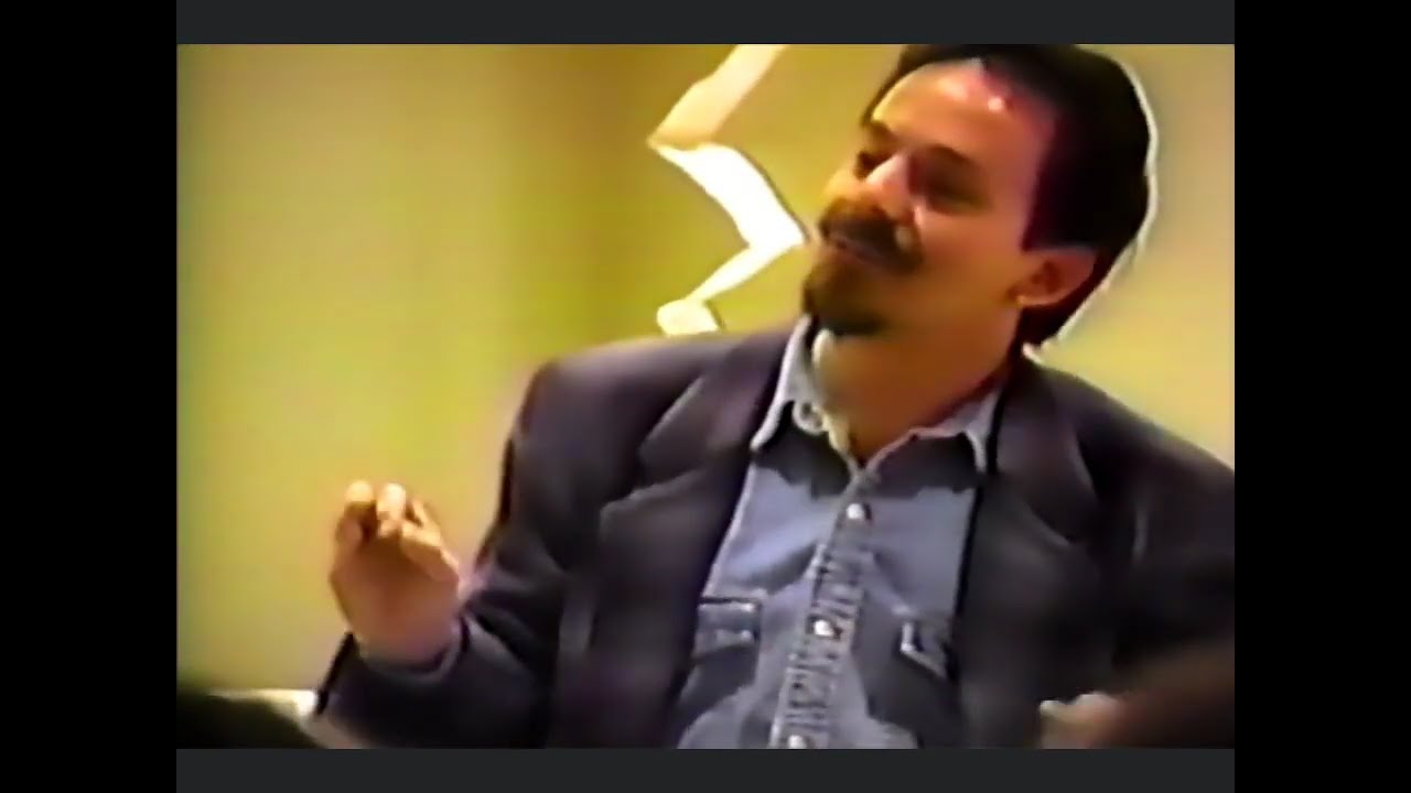 Oklahoma mixed media artist Paul Medina's Artist Talk at the Oklahoma City Art Museum, circa 1995